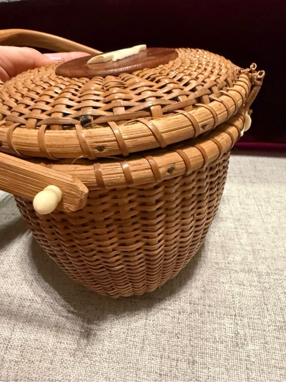 Nantucket Basket, c1988 unique and collectible Handbag or basket or best offer - Picture 9 of 12